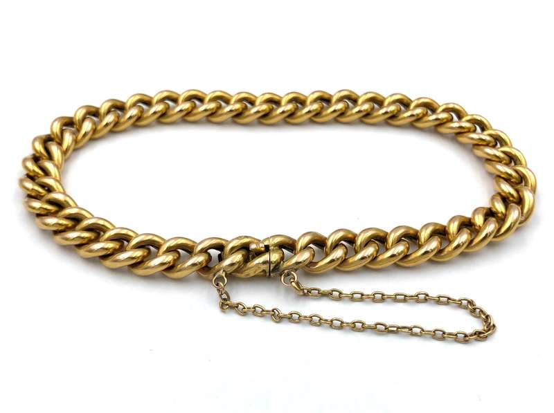 Antique French Gold "Gourmette" Bracelet