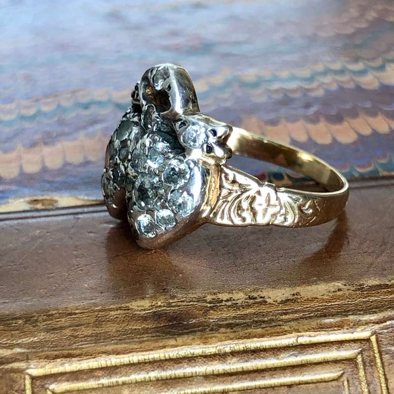 Antique Victorian Diamond Heart Ring