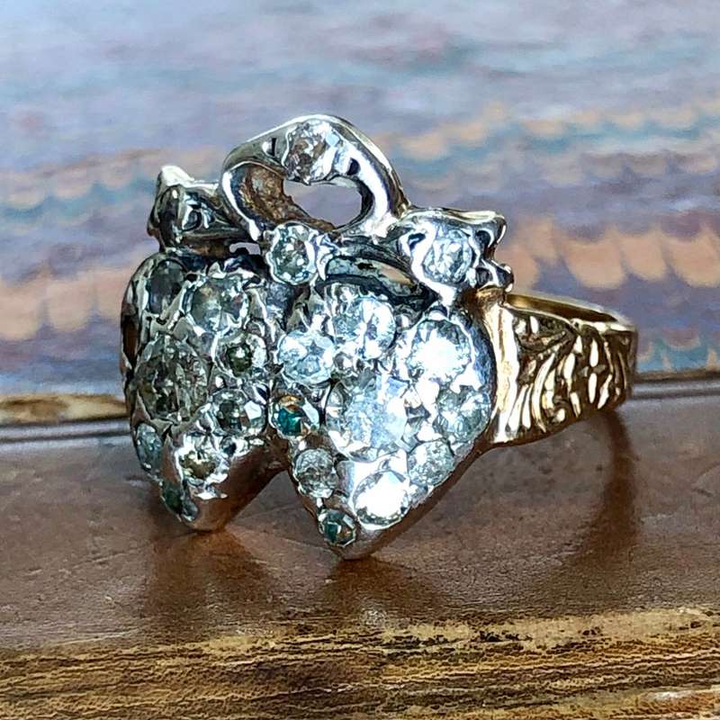 Antique Victorian Diamond Heart Ring