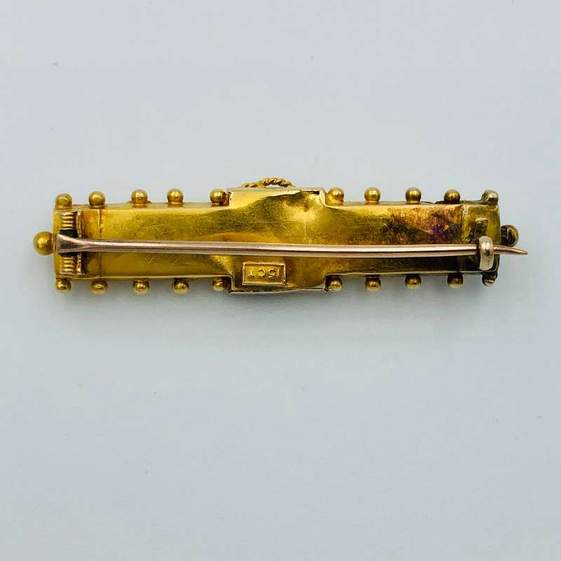 Antique Victorian Etruscan Brooch