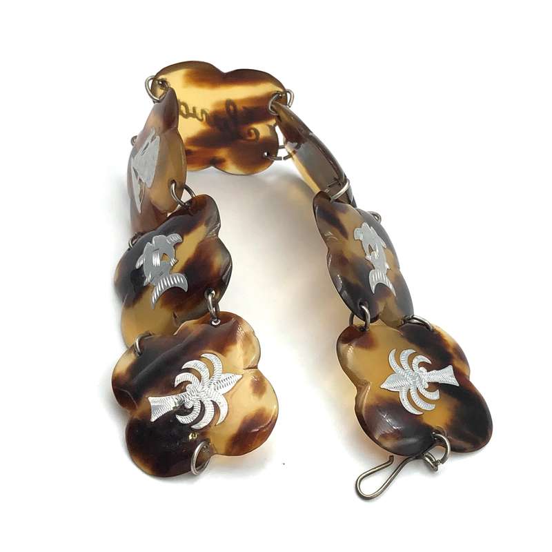 Victorian Pique Tortoise Shell Bracelet