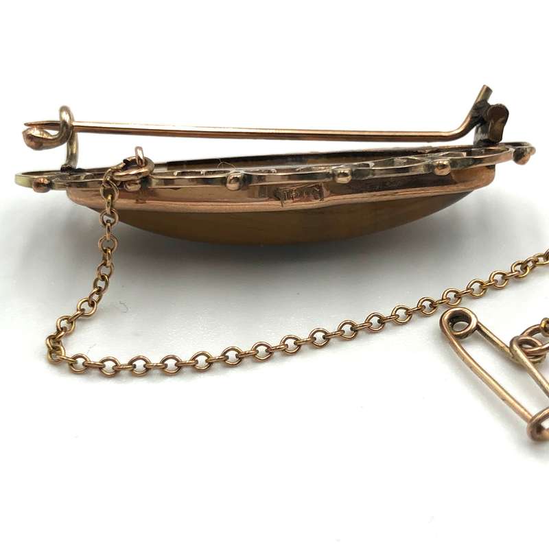 Victorian Tiger's Eye Brooch