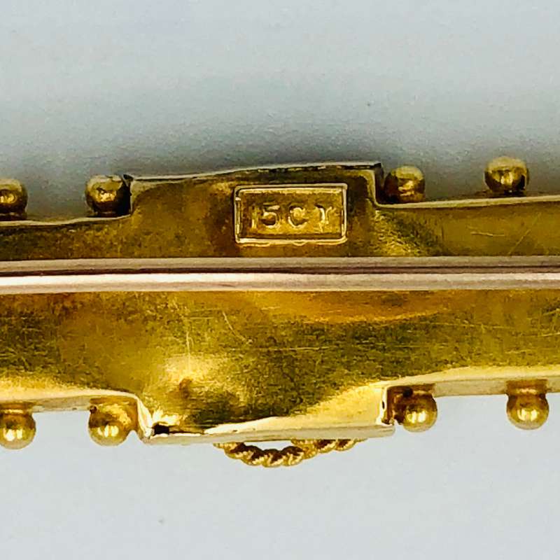 Antique Victorian Etruscan Brooch