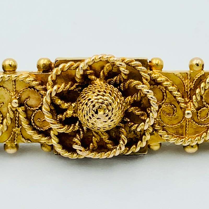 Antique Victorian Etruscan Brooch