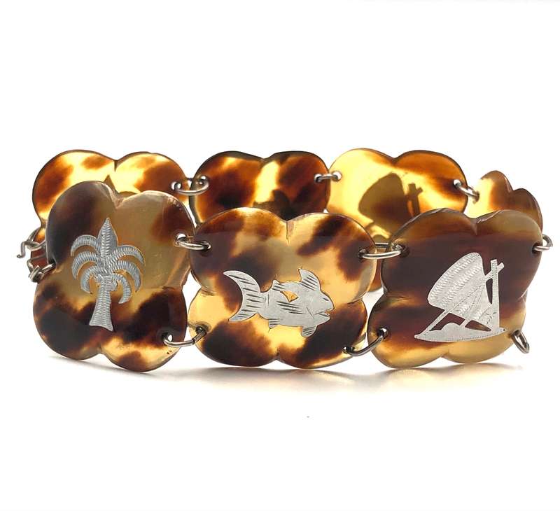 Victorian Pique Tortoise Shell Bracelet