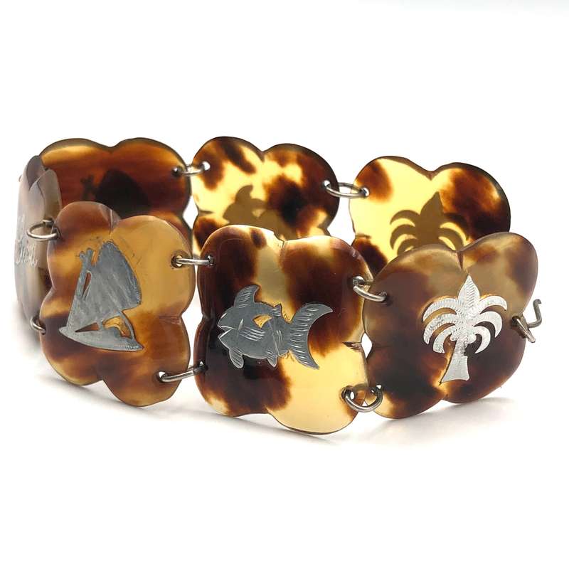 Victorian Pique Tortoise Shell Bracelet