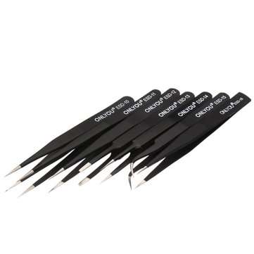 FREE SHIPPING! **SALE** ONLYOU ESD 7pcs BGA Precision Tweezer Set Anti Static Twe... - Brown Switch