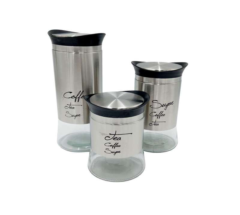 3 pc Jar set - Silver