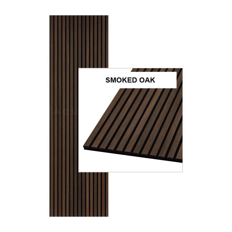 SLATTED WALL PANEL 600 X 2400  SMOKED OAK