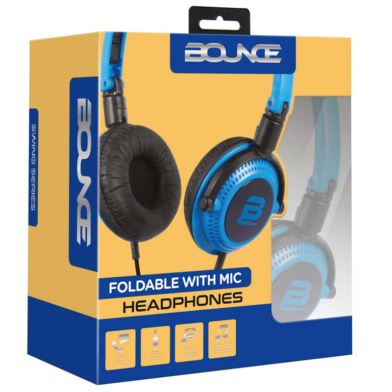 Bounce Swing Series Headphones with Mic Blue/Black