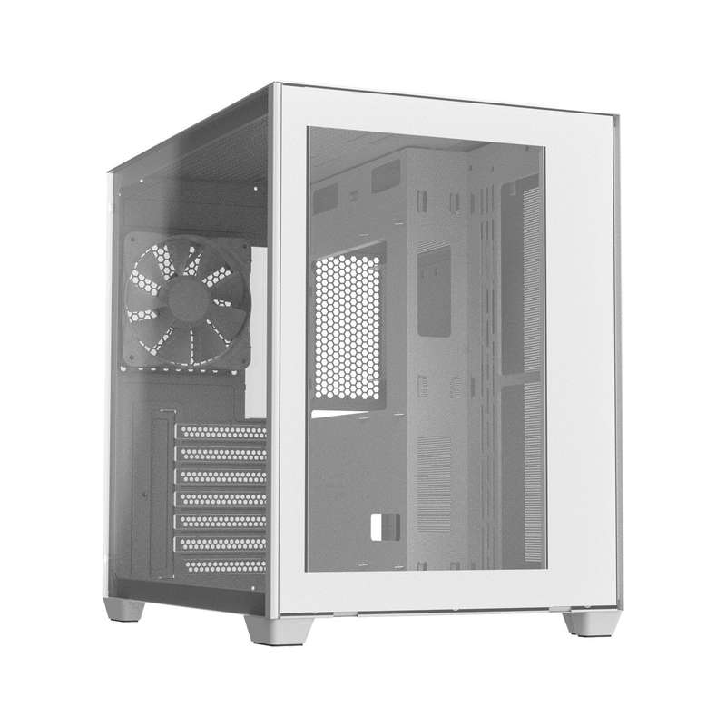 FSP CMT380W | ATX | Micro-ATX | Mini-ITX | Gaming Chassis | 1x 120mm| Mid Tower | Tempered Glass ...