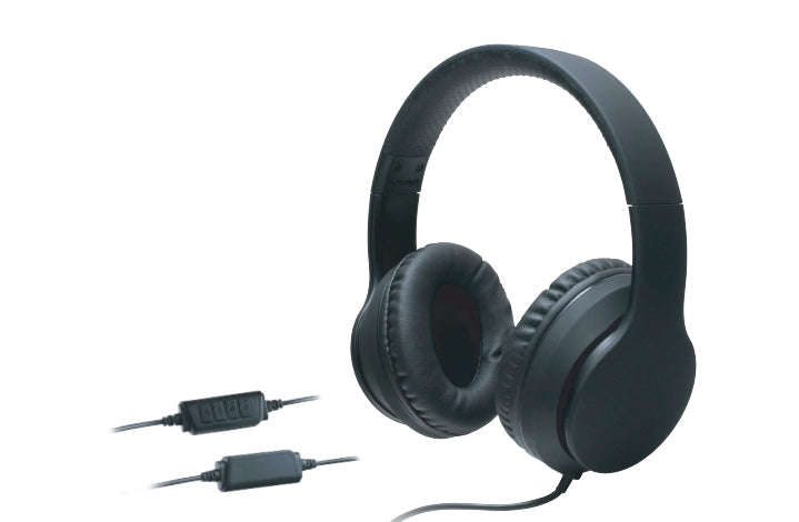 RCT HS-M160U USB STEREO HEADSET WITH BOOM FREE MICROPHONE