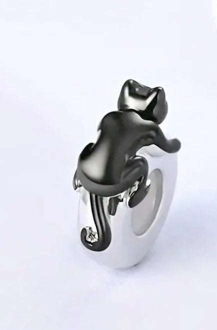 Black Cat Charm - Compatible with Pandora Bracelets