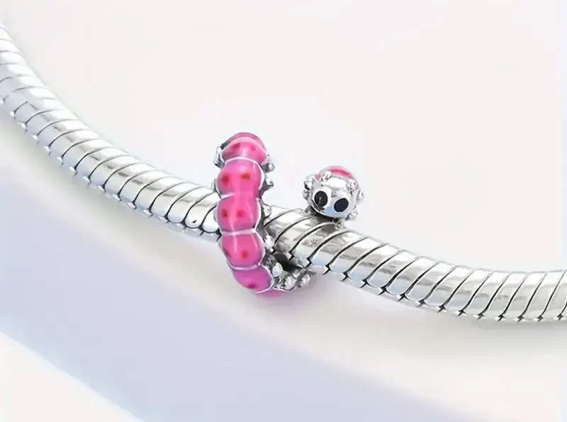 Caterpillar Charm - Compatible with Pandora Bracelets