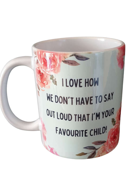 Favourite Child 325ml Cheeky Mom Mug in Gift Box
