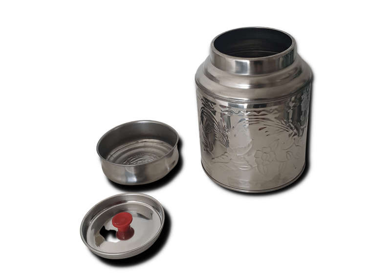 Large Metal Tea Canister