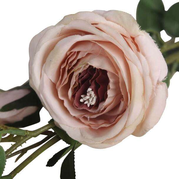Artificial Cream & Blush Rose