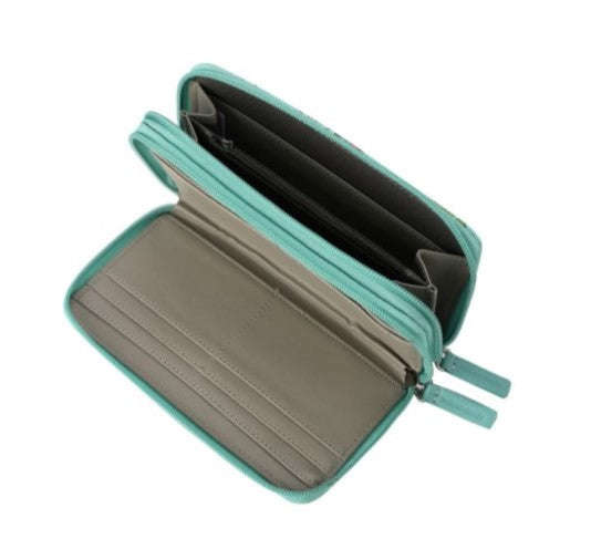 Two-Zip Wallet - Sunbird Protea