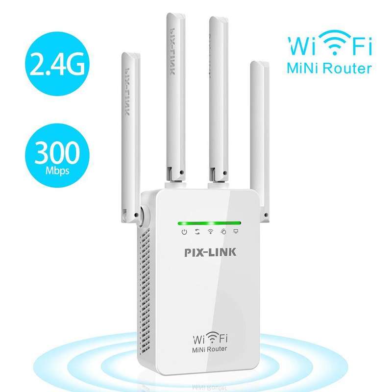 Modern Wi-Fi Router Repeater Signal Extender - Black