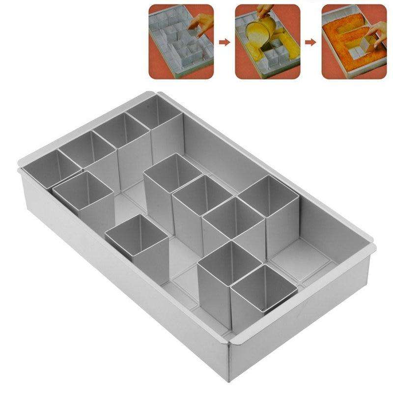 Adjustable Number Design Aluminum Cake Mould