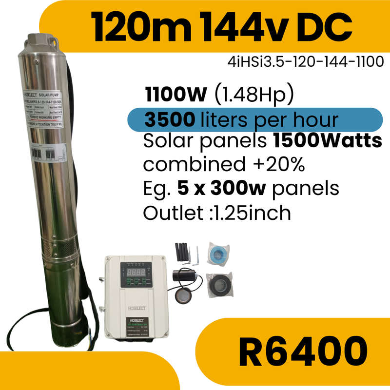 120m 144V DC Solar Borehole Pump