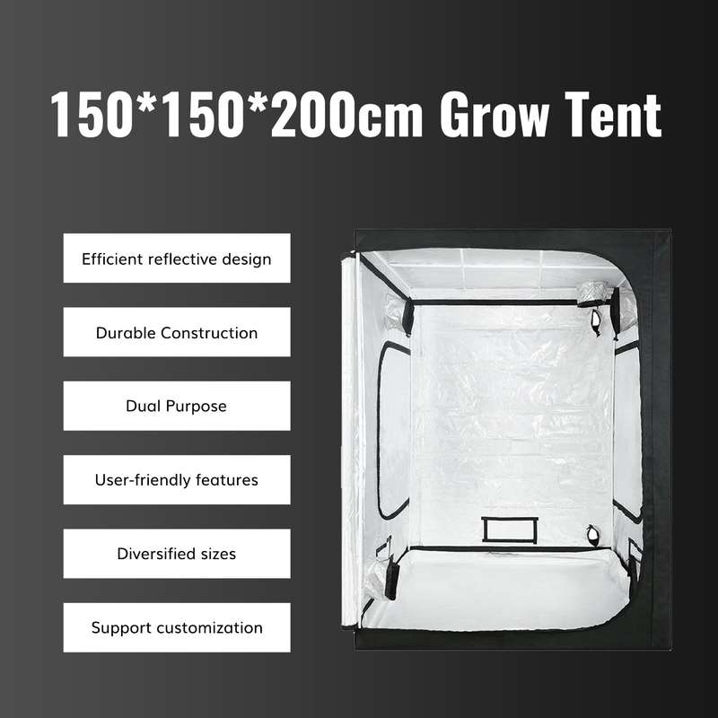 Indoor Grow Tent (150CM x 150CM x 200CM Tall)---TheOneGrow