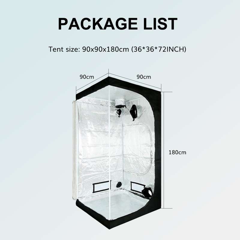 Indoor Grow Tent (90cm x 90cm x 180cm Tall)---TheOneGrow