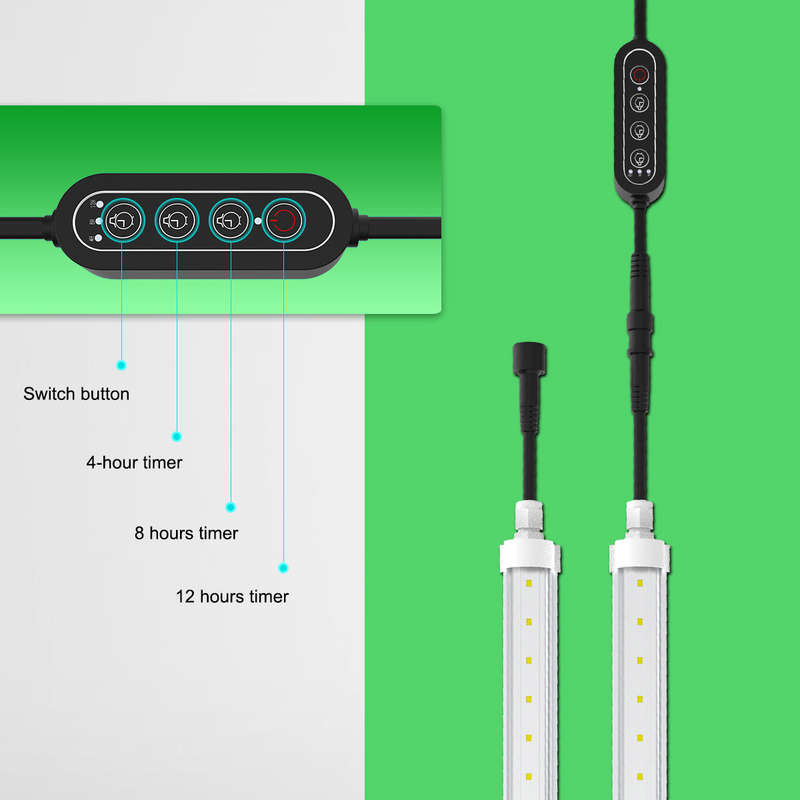 T8 LED Tube Grow Lights 10W X 2PCS for Plant Seedling/Leafgreen Cultivation