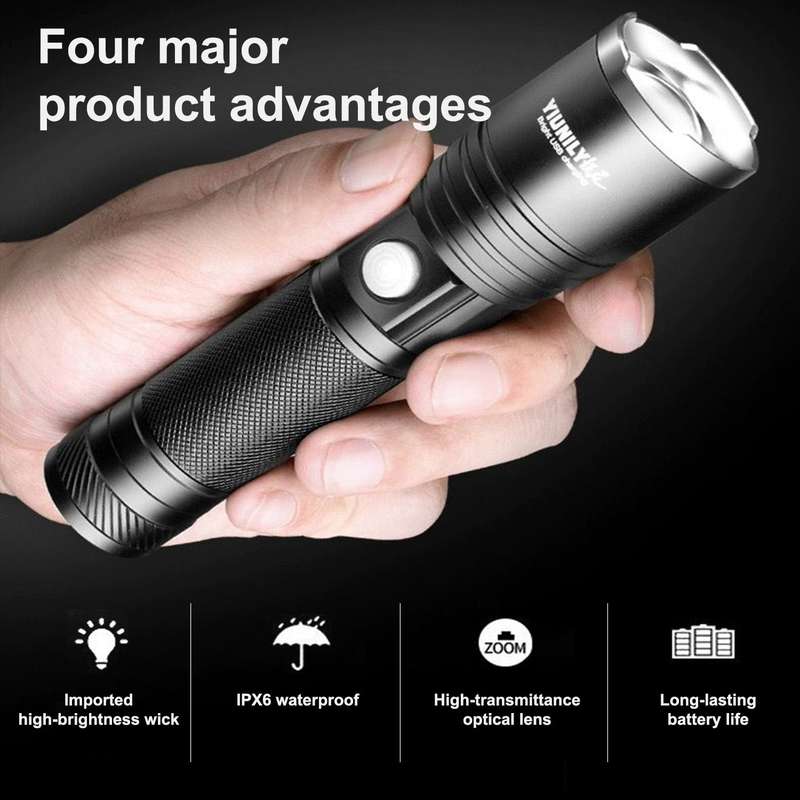 Smart Rechargeable Portable Flashlight---TheOneGrow