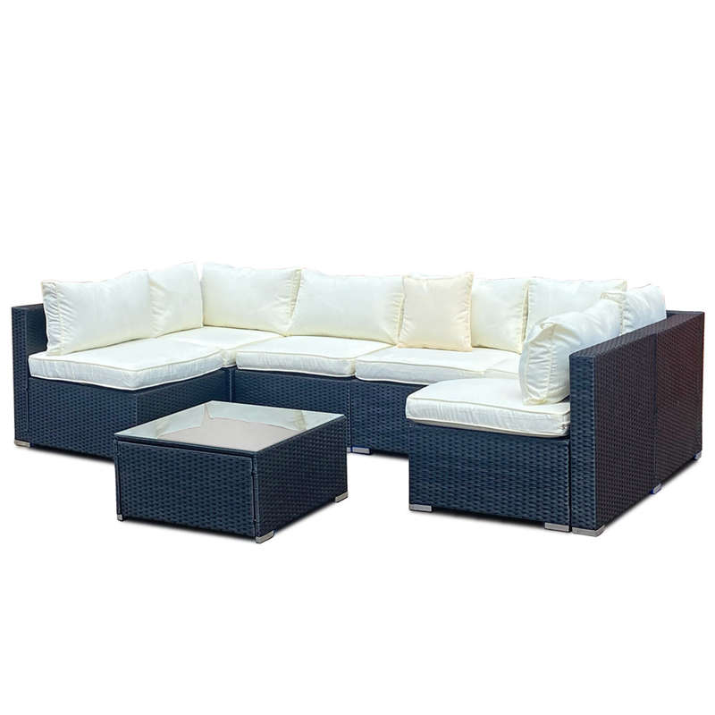 Shayd - 7PC Bali Outdoor Rattan 6-Seater Patio Set