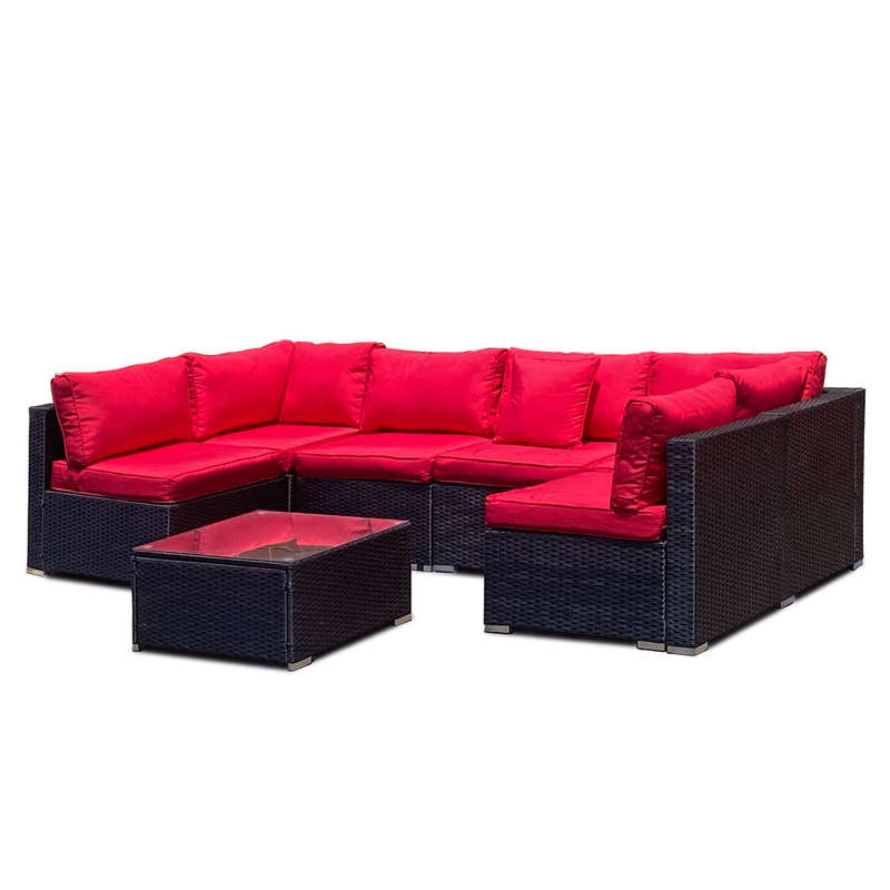 Shayd - 7PC Bali Outdoor Rattan 6-Seater Patio Set