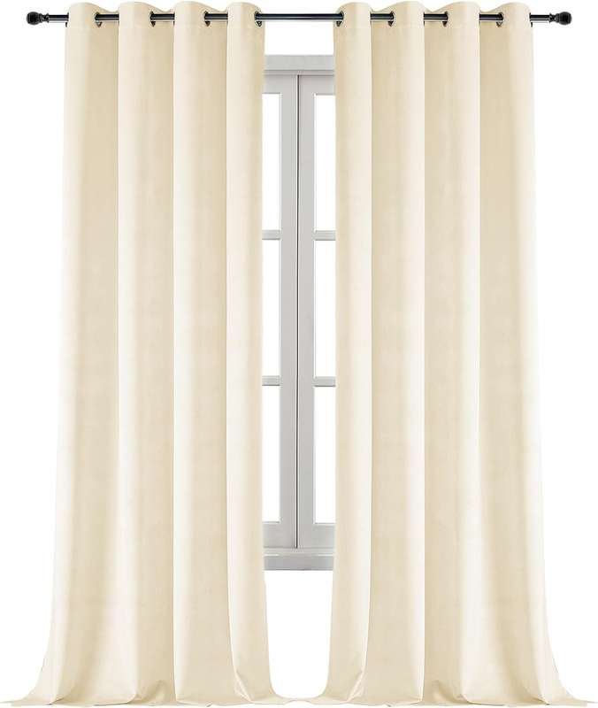 Nu Dekor - 3m Velvet Blackout Eyelet Curtains