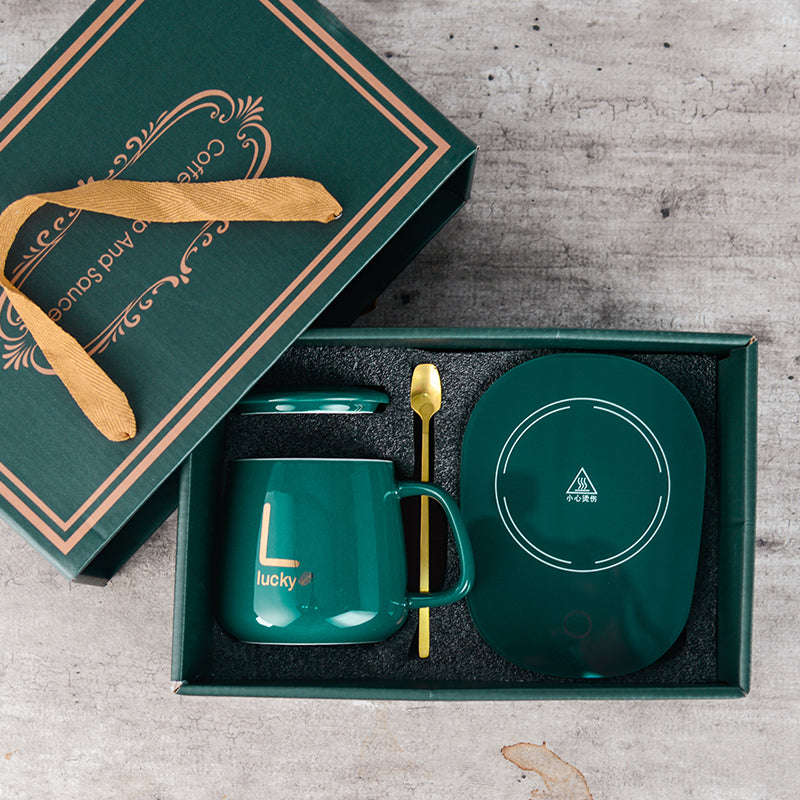 Classy Electric Coffee Warmer Coaster and Mug Set
