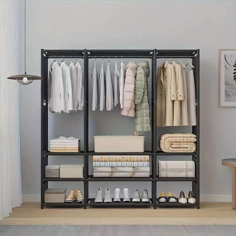 Nu Dekor - Triple Wardrobe Pipe Storage Rack