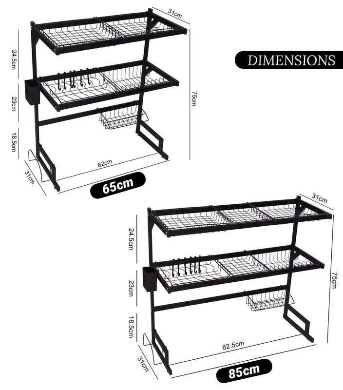 Compact - 2 Tier Over Sink Dish Drying Rack
