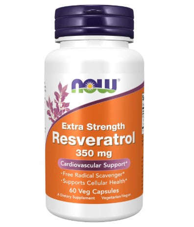 NOW Foods Resveratrol, Extra Strength 350 mg - 60 Veg Capsules