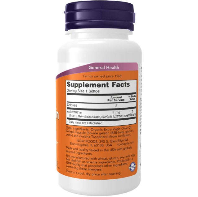 NOW Foods Astaxanthin 4 mg - 90 Softgels