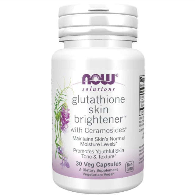 NOW Solutions Glutathione Skin Brightener with Ceramosides® - 30 Veg Capsules