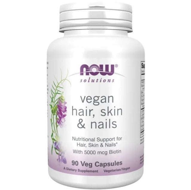 NOW Solutions Hair Skin & Nails Vegan - 90 Veg Capsules