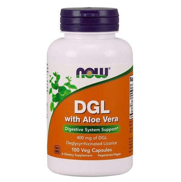 NOW Foods DGL with Aloe Vera - 100 Veg Capsules