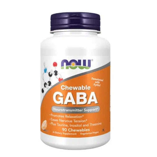 NOW Foods Gaba 250mg - 90 Chewable Tabs