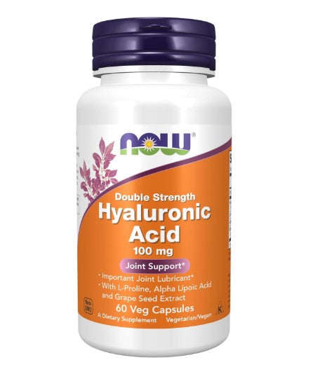 NOW Foods Hyaluronic Acid, Double Strength 100 mg - 60 Veg Capsules