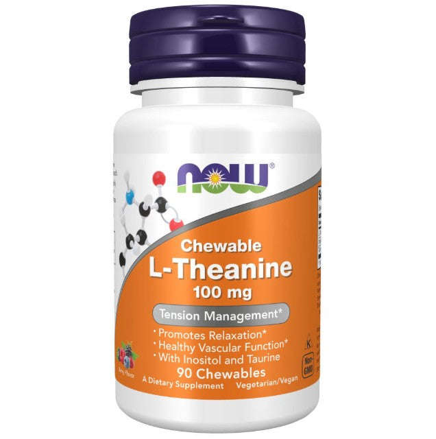 NOW Foods L-Theanine 100 mg - 90 Chewables
