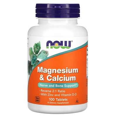 NOW Foods Magnesium & Calcium - 100 Tablets