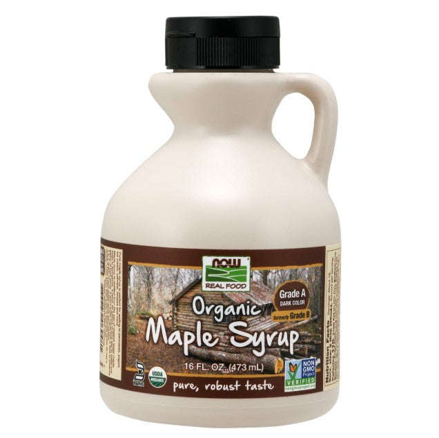 NOW Foods Maple Syrup Organic Grade A Dark Colour - 473ml