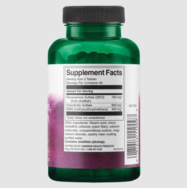 SW Glucosamine, Chondroitin & Msm - Highest Strength 3-in-1 Formula