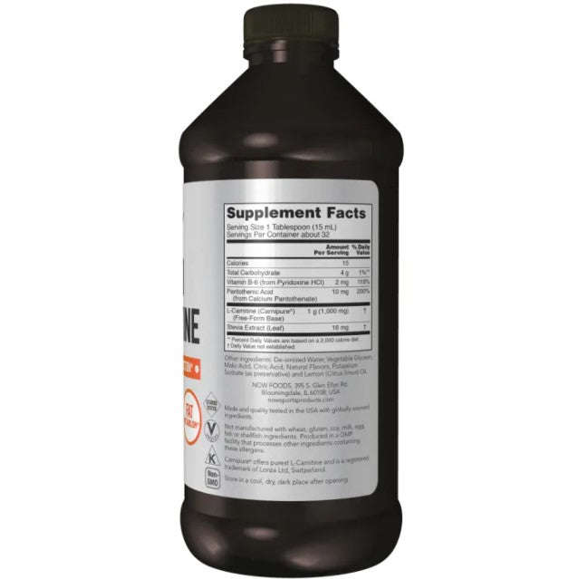 NOW Sports L-Carnitine Liquid 1000 mg - 473ml/16 fl. oz.
