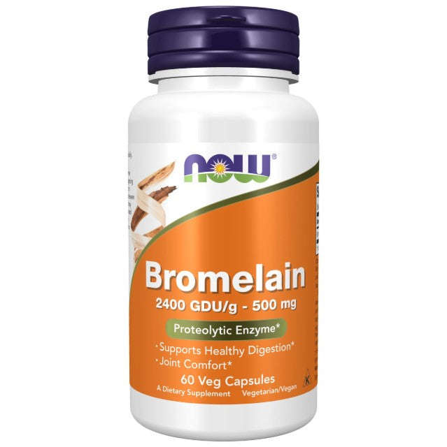 NOW Foods Bromelain 500 mg - 60 Veg Capsules