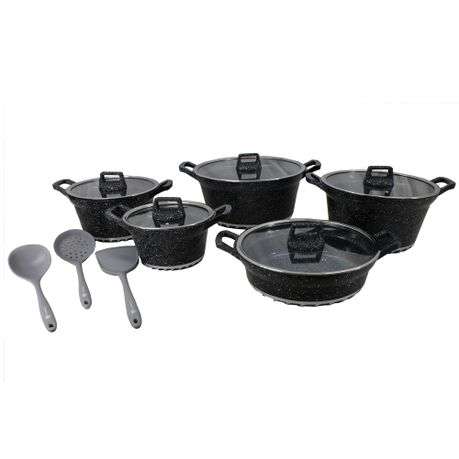 Bosch Regina Die Cast Aluminum Non-Stick 10 Piece Cookware Set & 3 Utensils