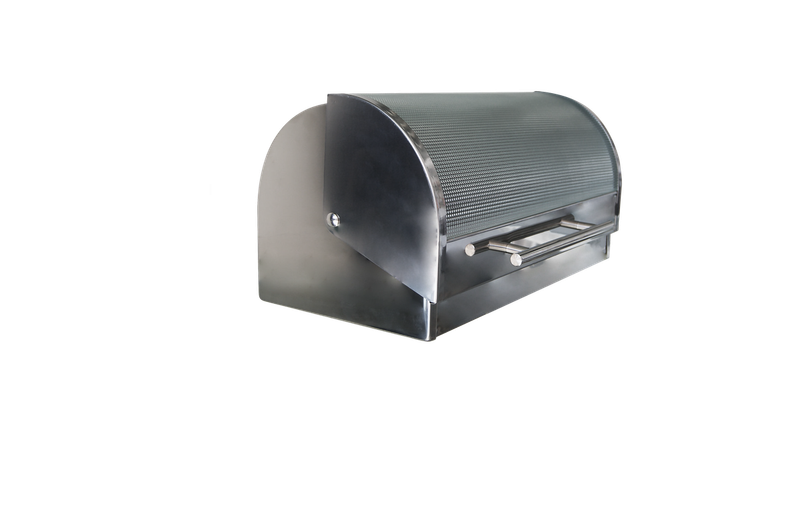 Stainless Steel Bread Bin With Hobnail Glass Cover (PLEASE READ DESCRIPTION)